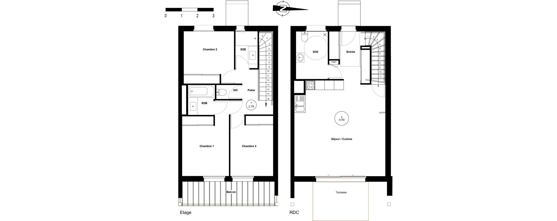 Appartement T4 de 92,17 m2 &agrave; Saint-Seurin-Sur-L'Isle Centre