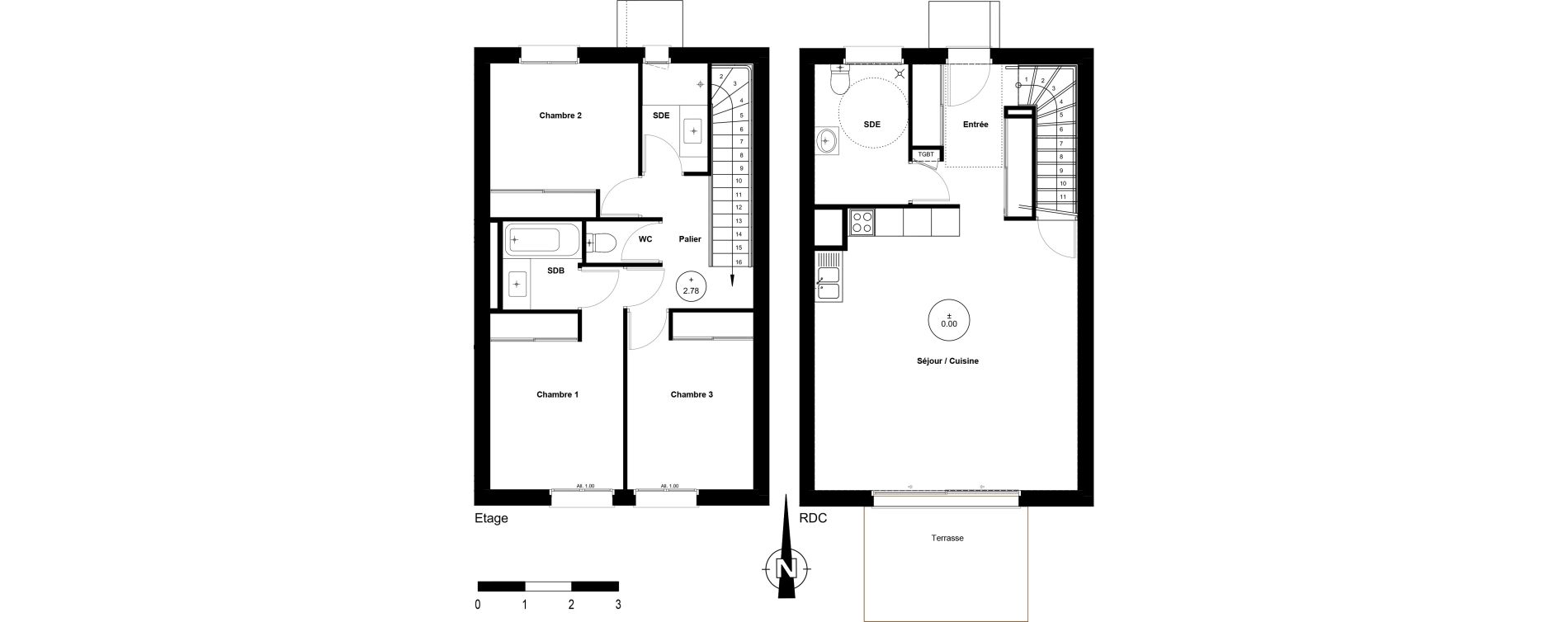Appartement T4 de 91,19 m2 &agrave; Saint-Seurin-Sur-L'Isle Centre