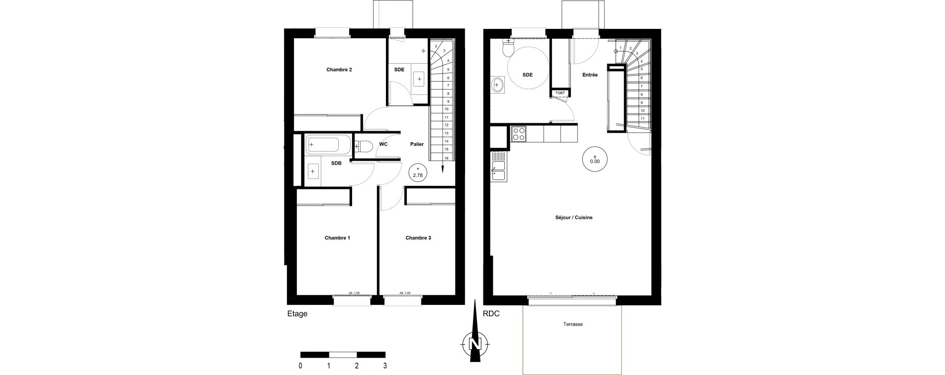 Appartement T4 de 92,30 m2 &agrave; Saint-Seurin-Sur-L'Isle Centre