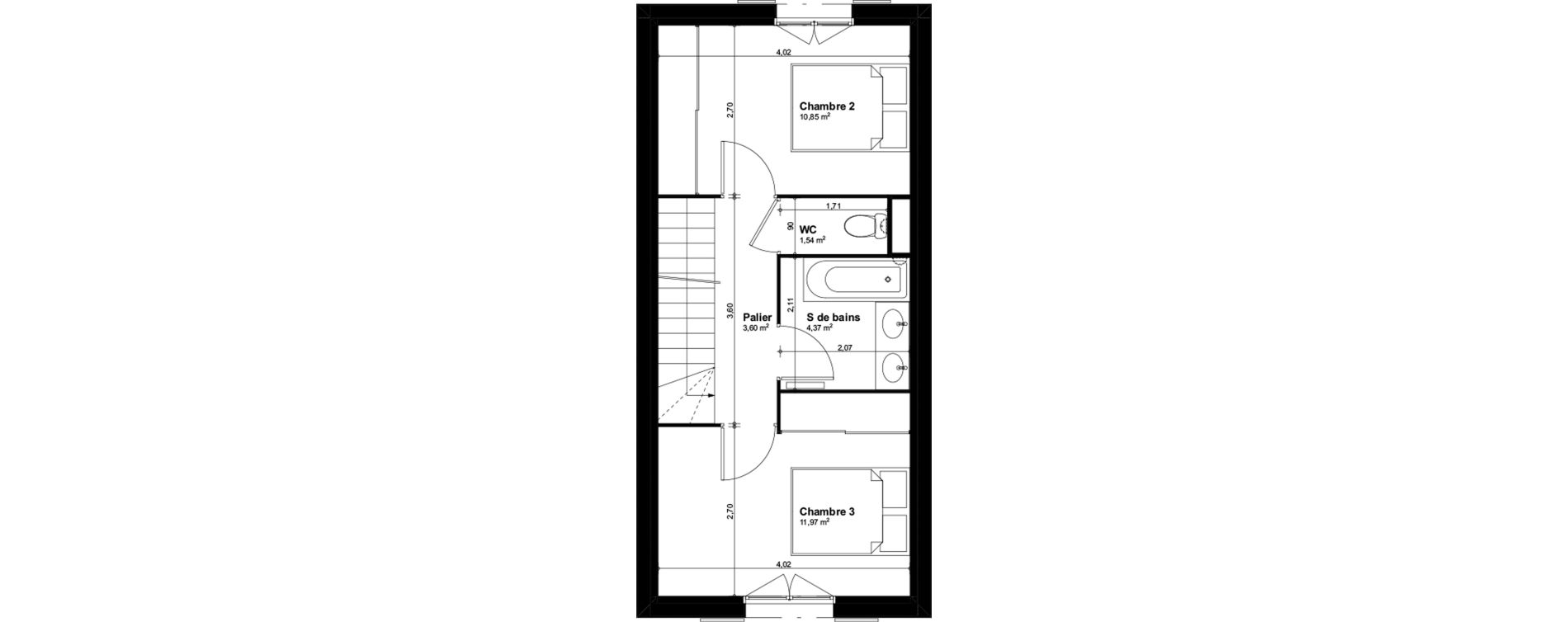 Maison T4 de 96,12 m2 &agrave; Salleb&oelig;uf Centre