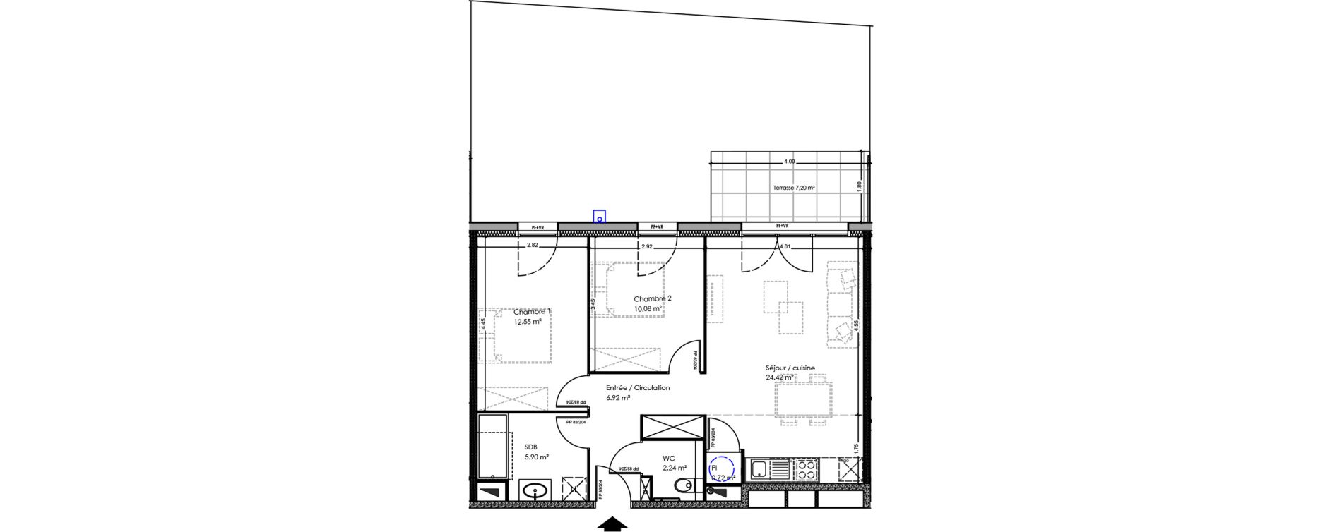 Appartement T3 de 62,83 m2 &agrave; Soulac-Sur-Mer Centre