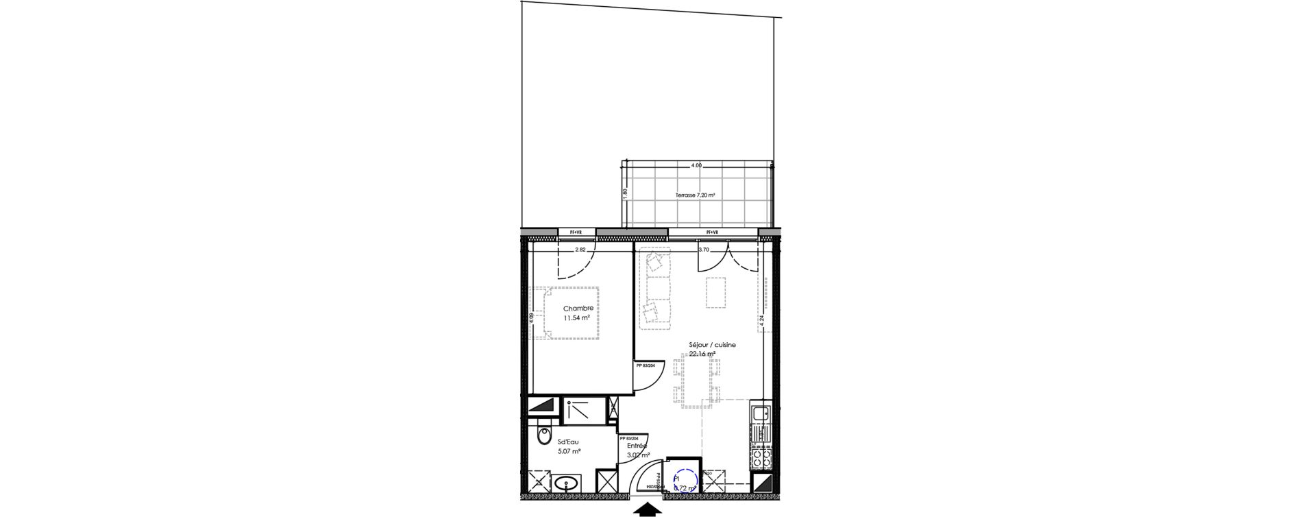 Appartement T2 de 42,51 m2 &agrave; Soulac-Sur-Mer Centre