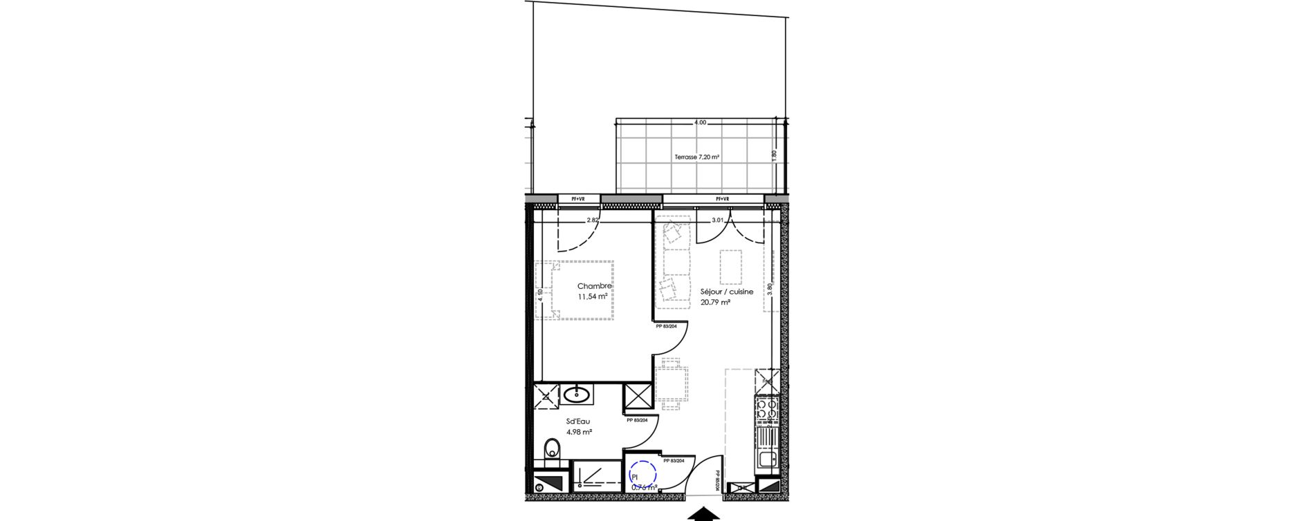 Appartement T2 de 38,07 m2 &agrave; Soulac-Sur-Mer Centre