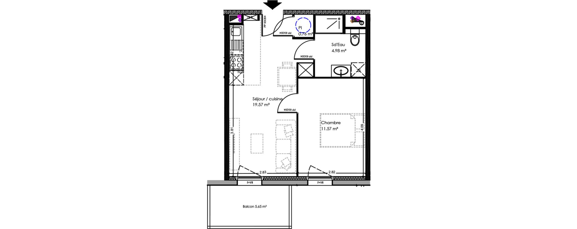 Appartement T2 de 36,88 m2 &agrave; Soulac-Sur-Mer Centre