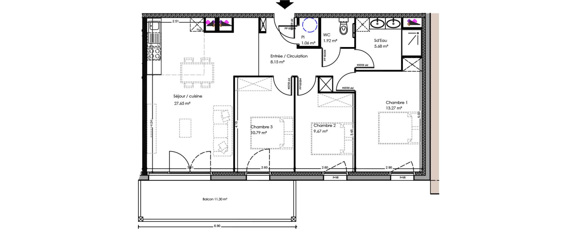 Appartement T4 de 78,19 m2 &agrave; Soulac-Sur-Mer Centre