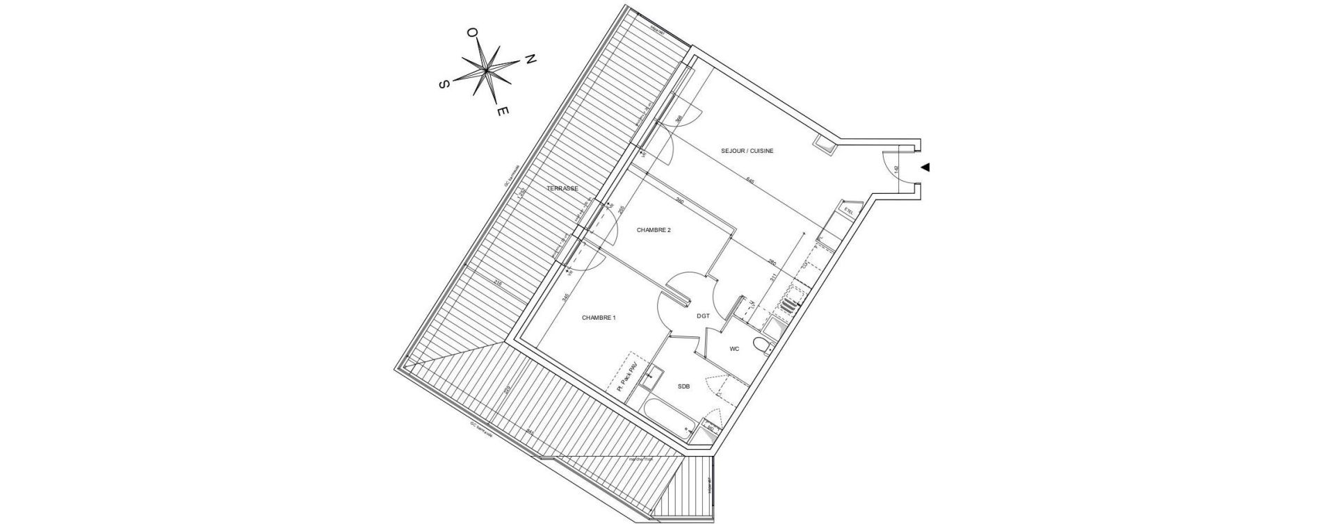 Appartement T3 de 62,37 m2 &agrave; Talence Bagatelle