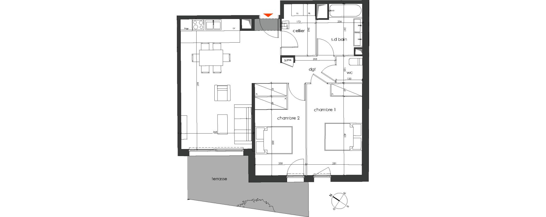 Appartement T3 de 68,42 m2 &agrave; Talence Medoquine