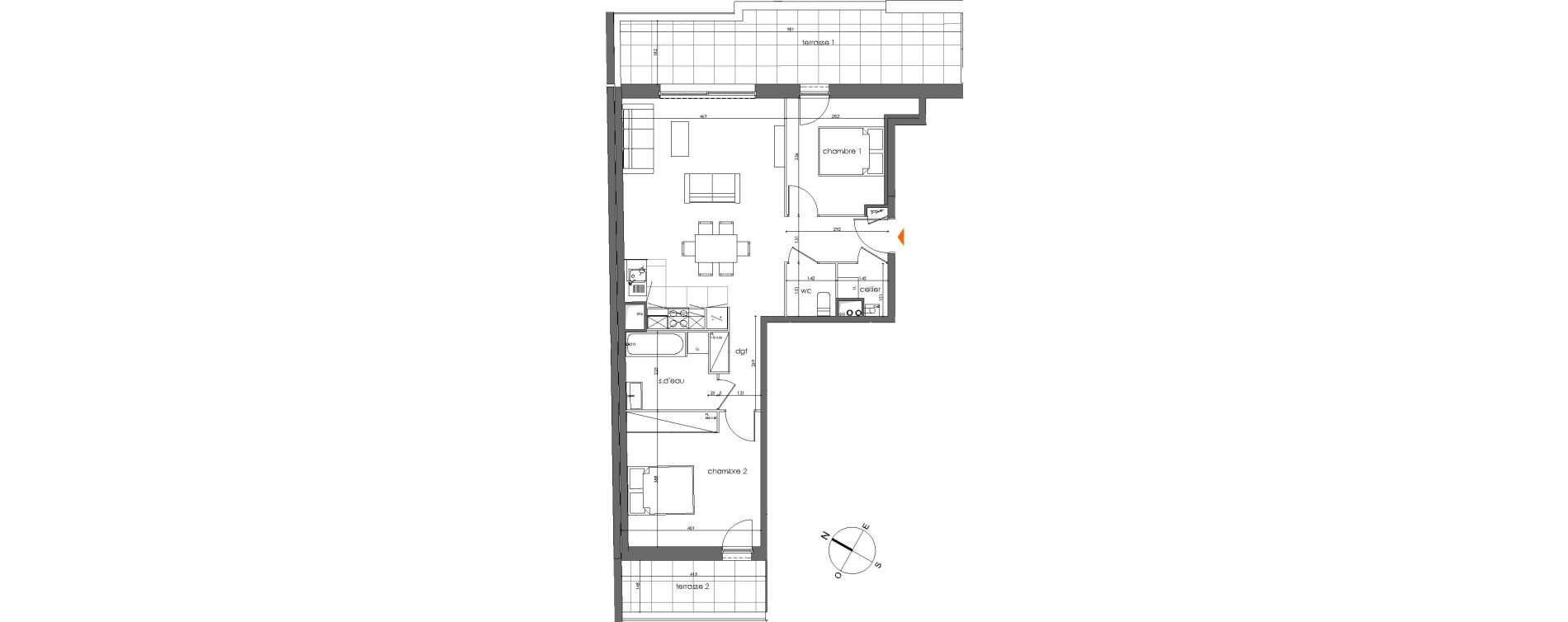 Appartement T3 de 71,33 m2 &agrave; Talence Medoquine