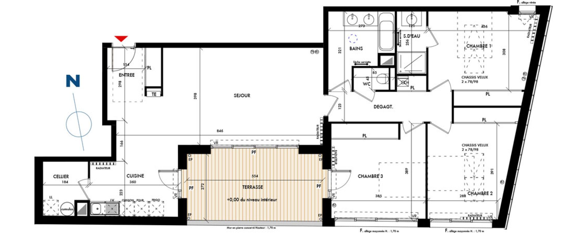 Appartement T4 de 110,40 m2 &agrave; Talence Centre