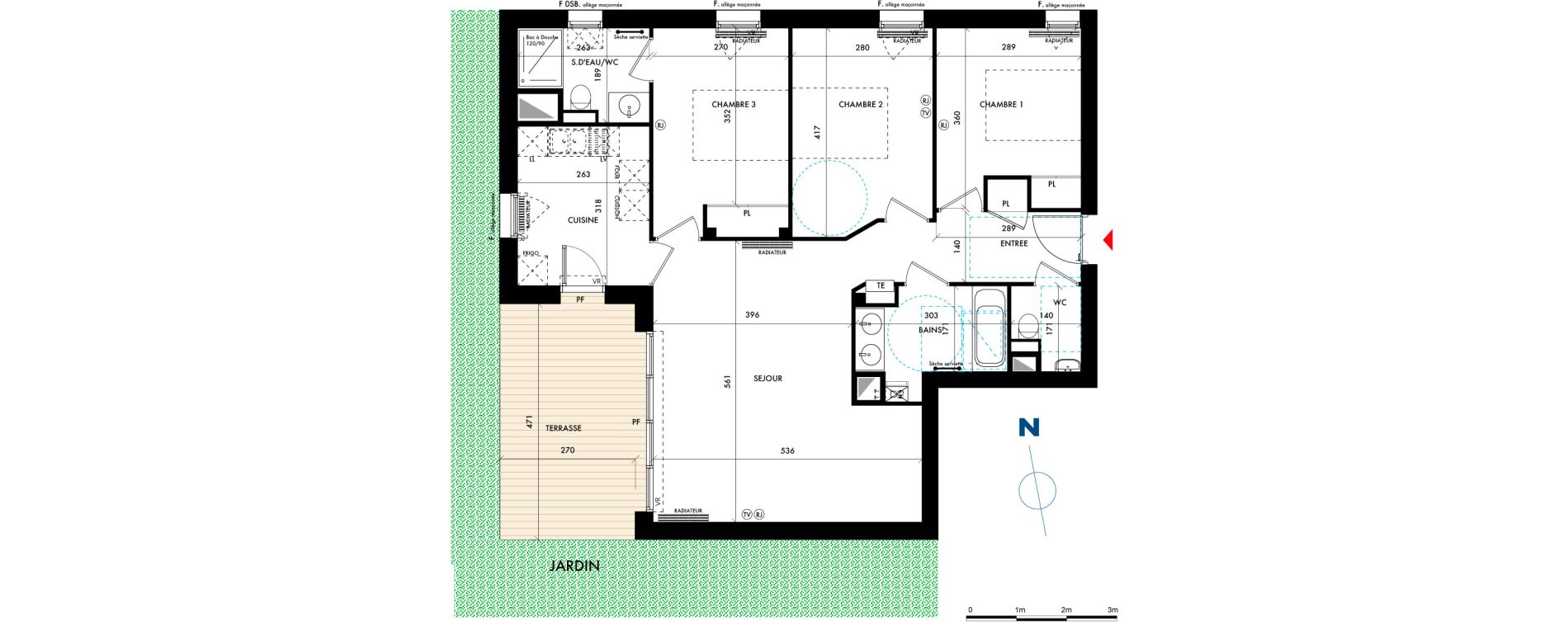 Appartement T4 de 83,84 m2 à Talence Centre
