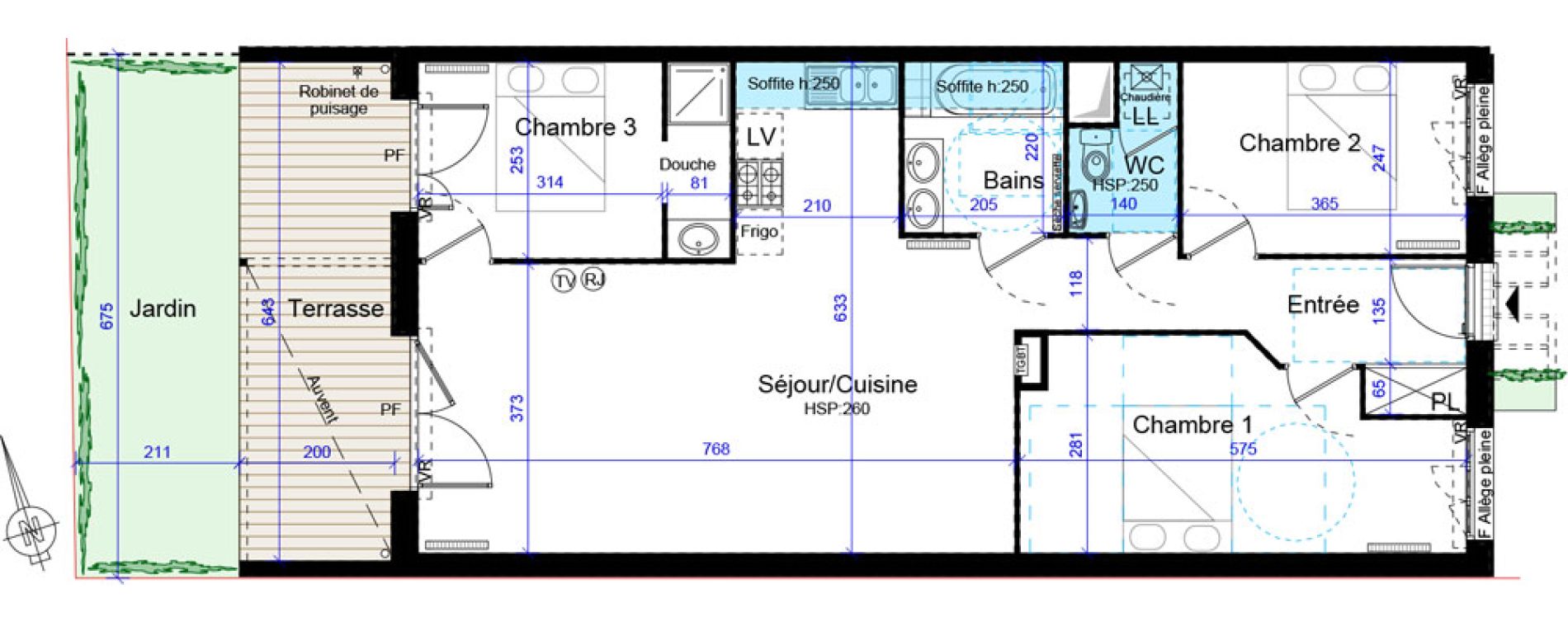 Maison T4 de 82,34 m2 &agrave; Talence Plume la poule