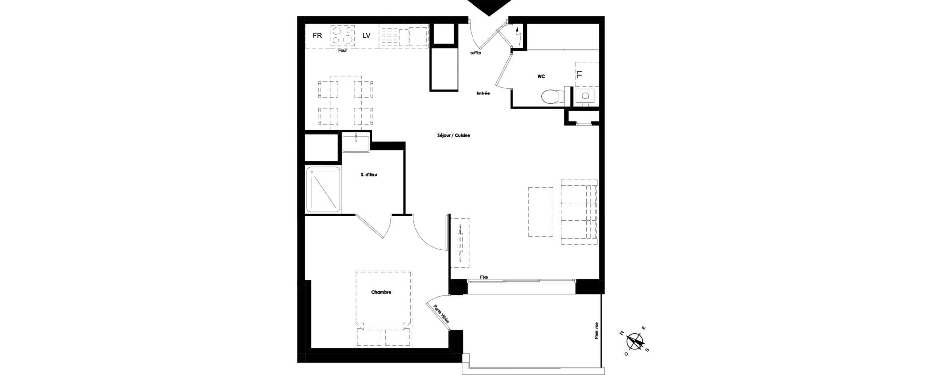 Appartement T2 de 48,76 m2 &agrave; Talence Medoquine