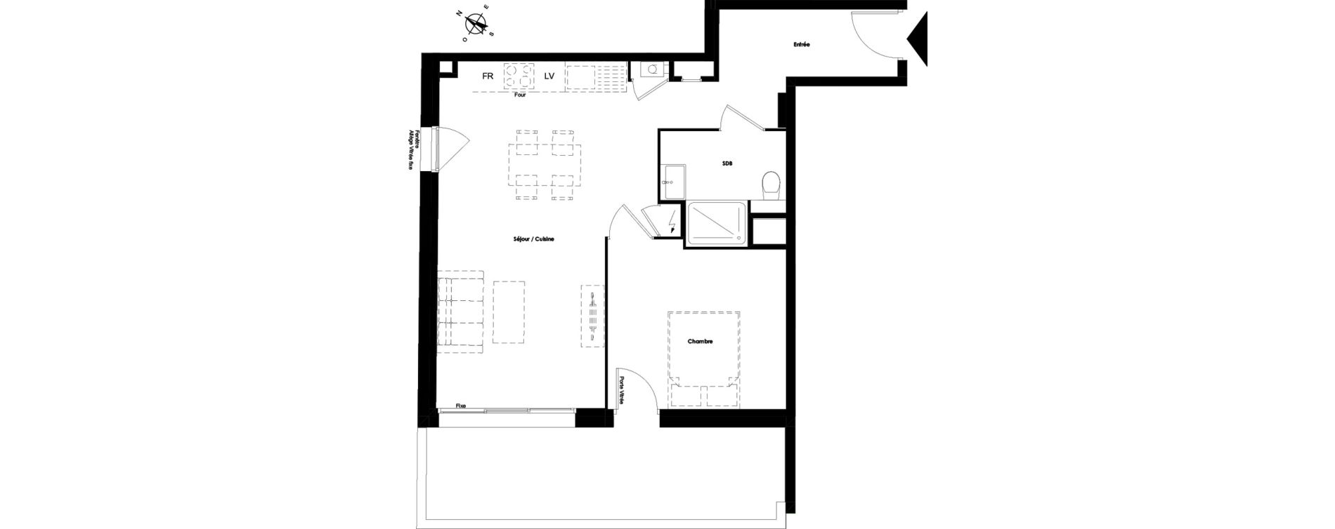 Appartement T2 de 48,43 m2 &agrave; Talence Medoquine