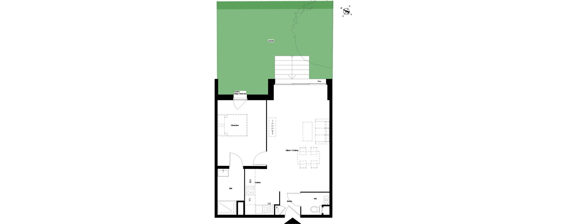 Appartement T2 de 53,80 m2 &agrave; Talence Medoquine