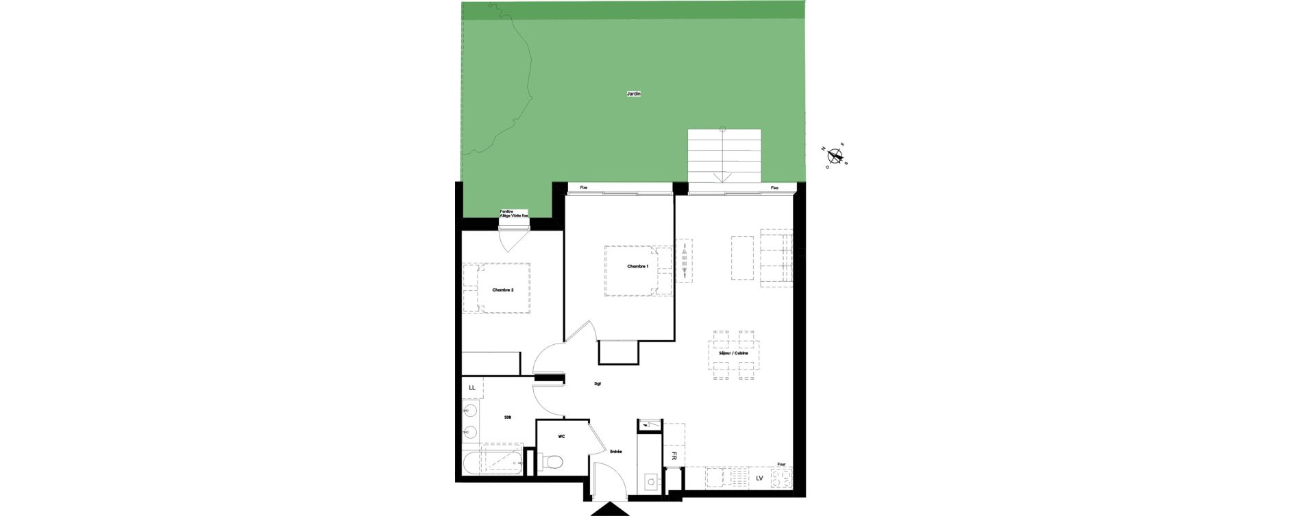 Appartement T3 de 69,18 m2 &agrave; Talence Medoquine