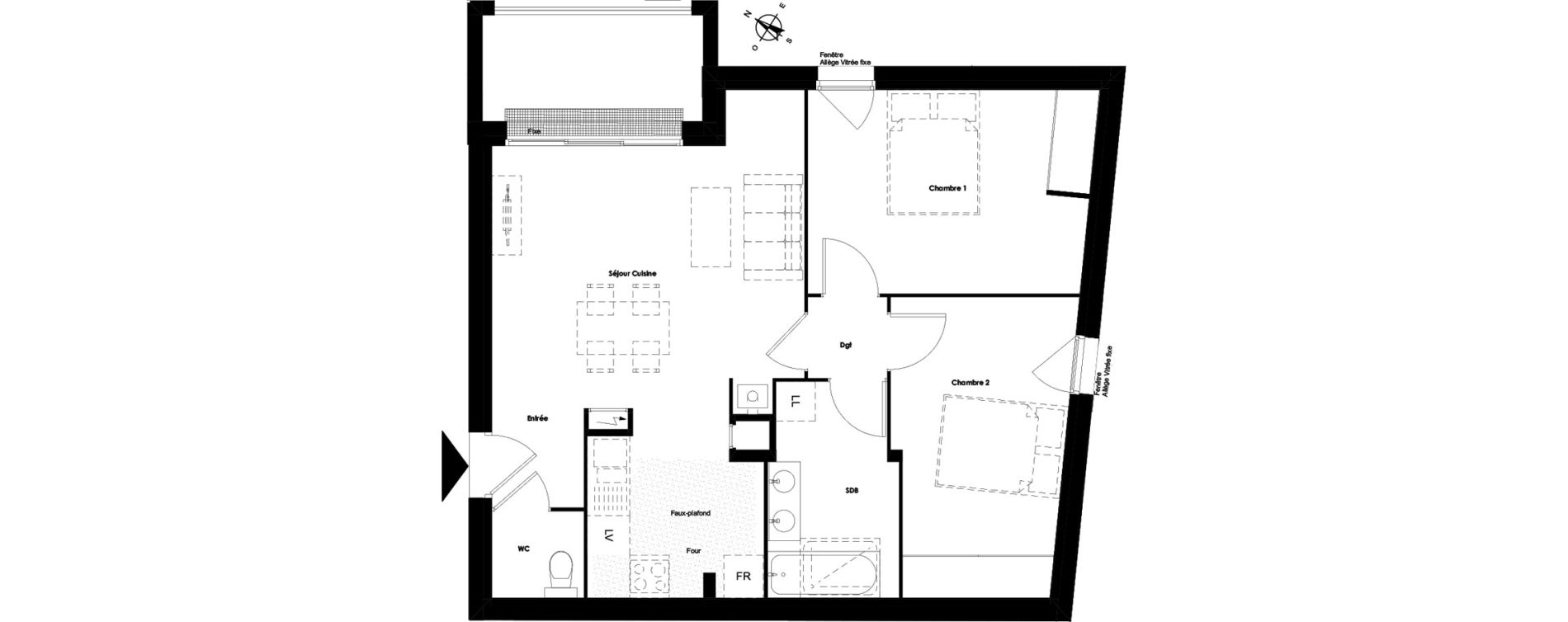 Appartement T3 de 63,40 m2 &agrave; Talence Medoquine