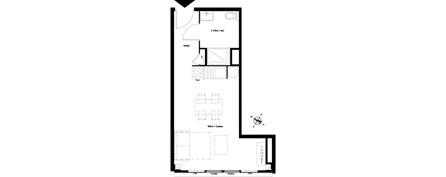 Appartement T1 de 29,41 m2 &agrave; Talence Medoquine