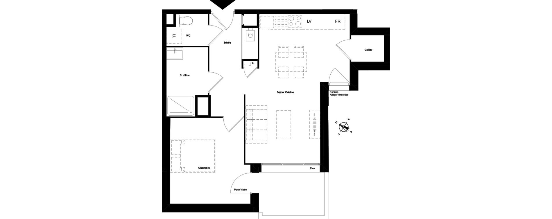 Appartement T2 de 49,06 m2 &agrave; Talence Medoquine