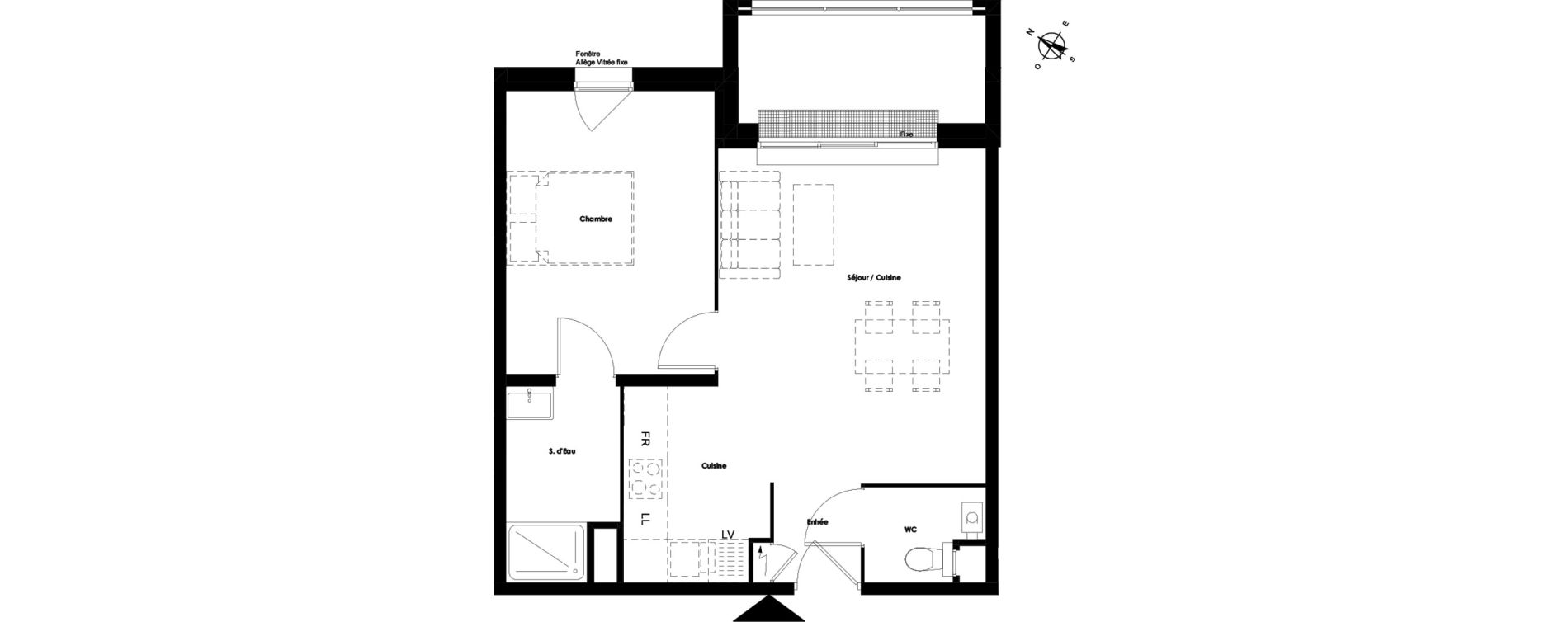 Appartement T2 de 47,02 m2 &agrave; Talence Medoquine