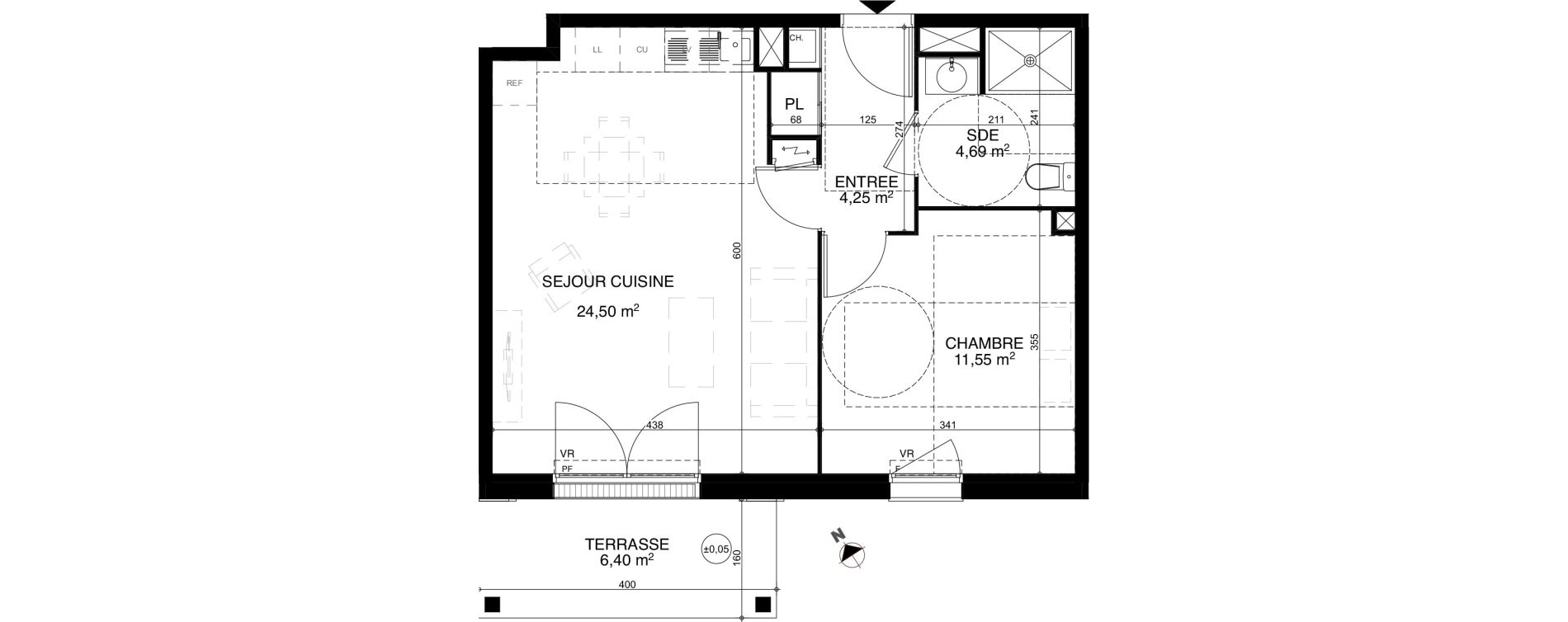 Appartement T2 de 45,00 m2 &agrave; Vendays-Montalivet Centre