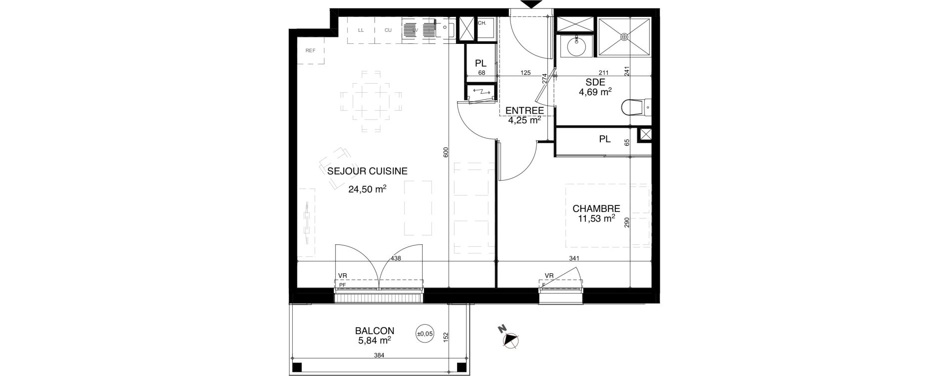 Appartement T2 de 45,00 m2 &agrave; Vendays-Montalivet Centre