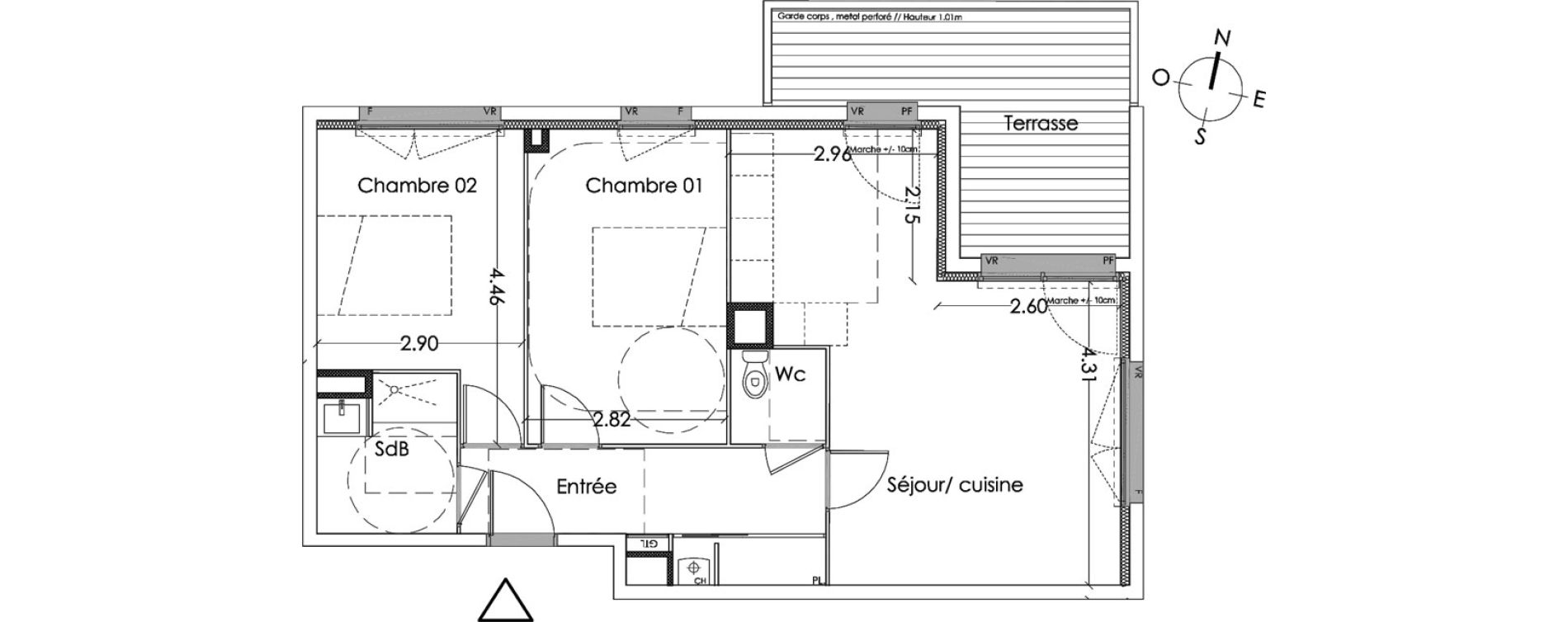 Appartement T3 de 62,30 m2 &agrave; Villenave-D'Ornon Centre