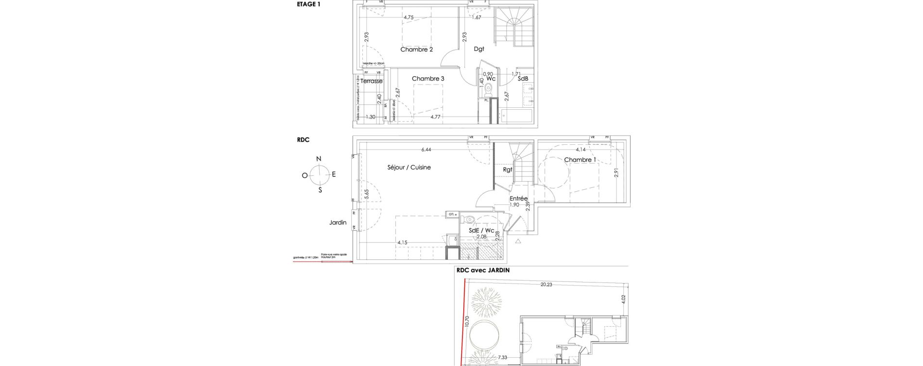 Appartement T4 de 92,16 m2 &agrave; Villenave-D'Ornon Centre