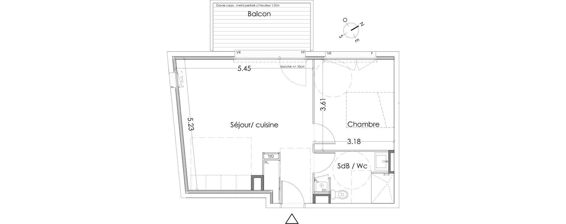 Appartement T2 de 44,90 m2 &agrave; Villenave-D'Ornon Centre