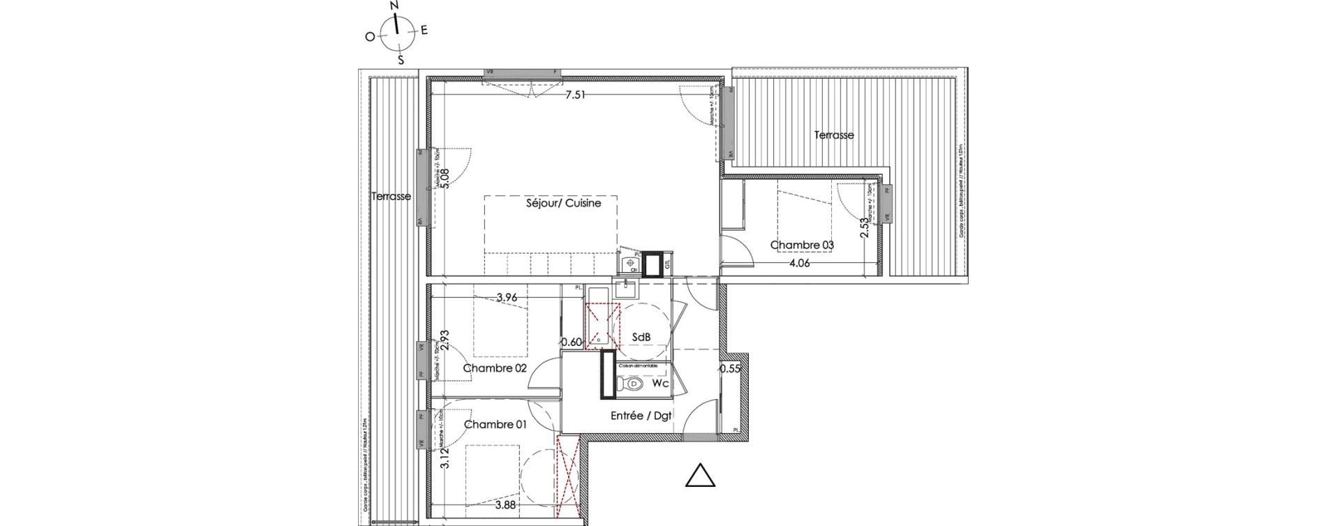Appartement T4 de 85,90 m2 &agrave; Villenave-D'Ornon Centre