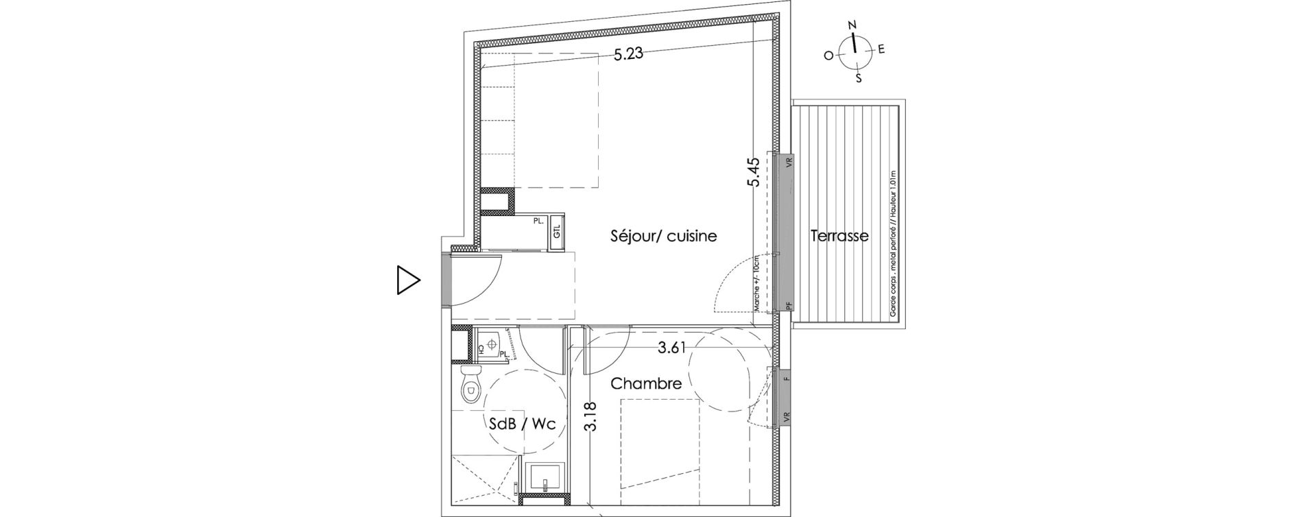 Appartement T2 de 44,90 m2 &agrave; Villenave-D'Ornon Centre