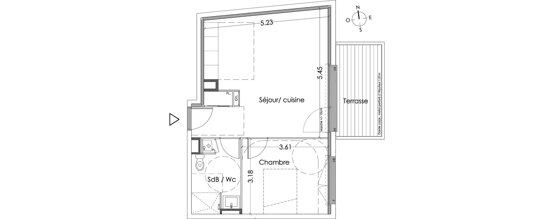 Appartement T2 de 44,90 m2 &agrave; Villenave-D'Ornon Centre