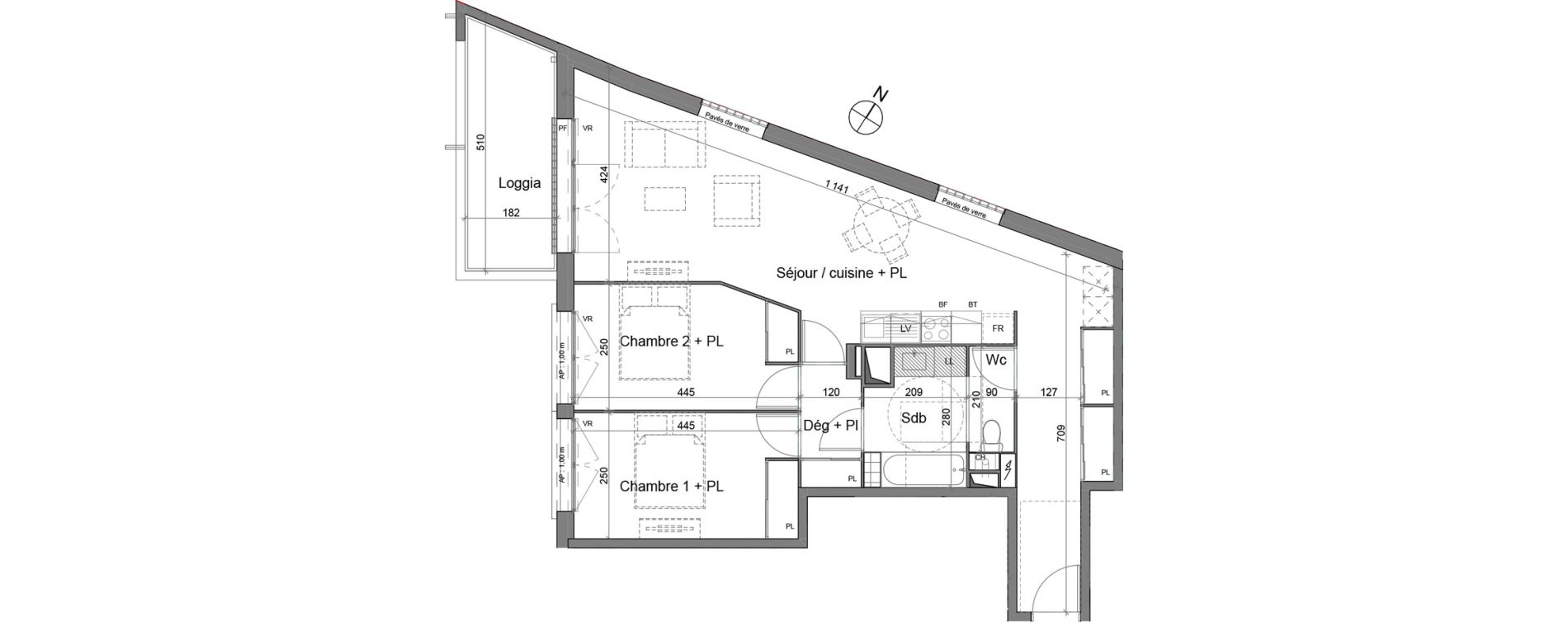 Appartement T3 de 72,60 m2 à Villenave-D'Ornon Lahé - barret - soors