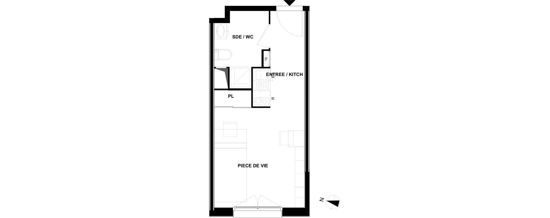 Appartement T1 de 23,15 m2 &agrave; Villenave-D'Ornon Centre