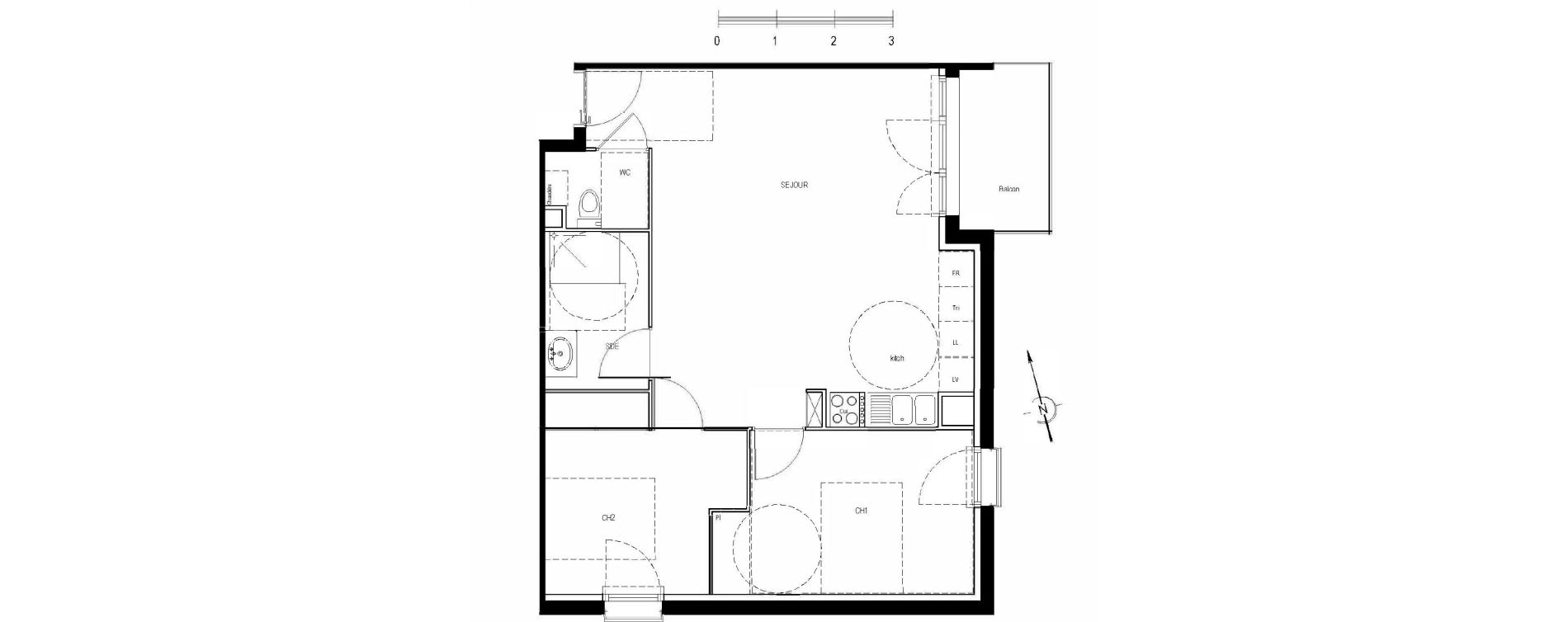 Appartement T3 de 62,40 m2 &agrave; Villenave-D'Ornon Le bocage