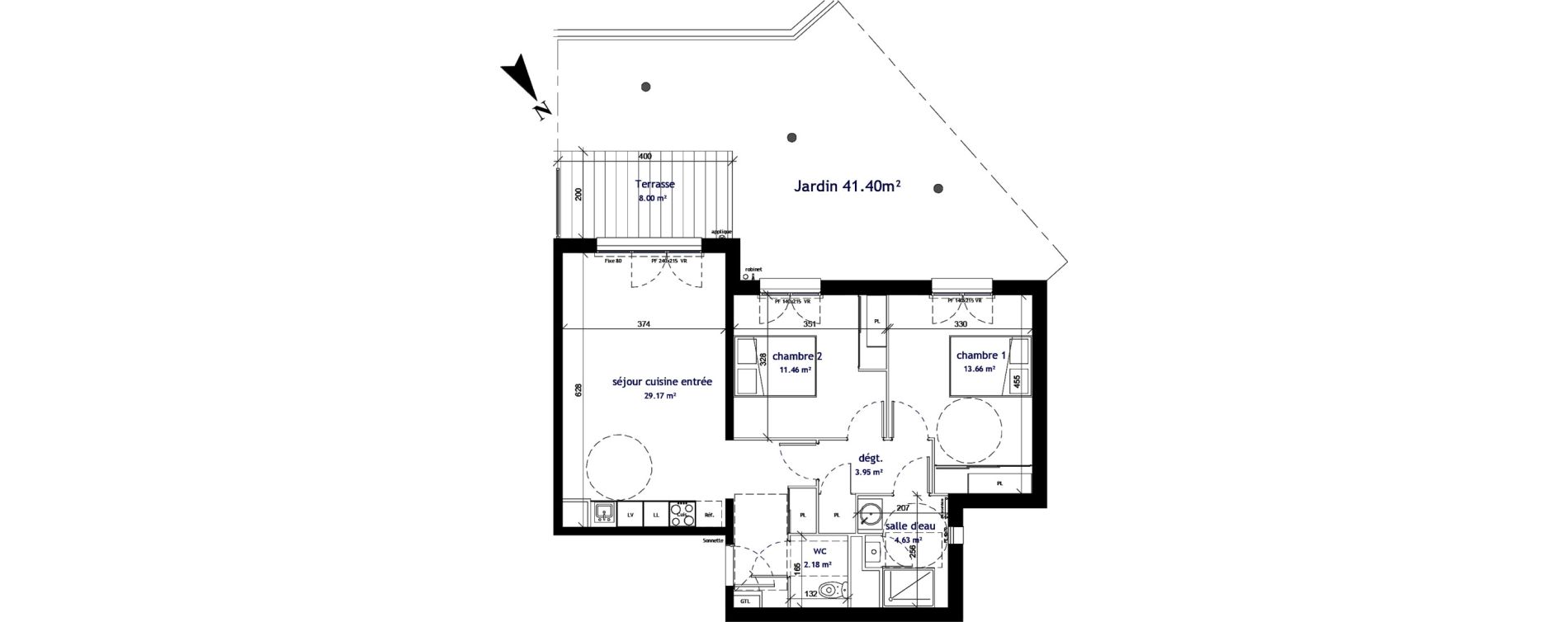 Appartement T3 de 65,05 m2 &agrave; Villenave-D'Ornon Centre