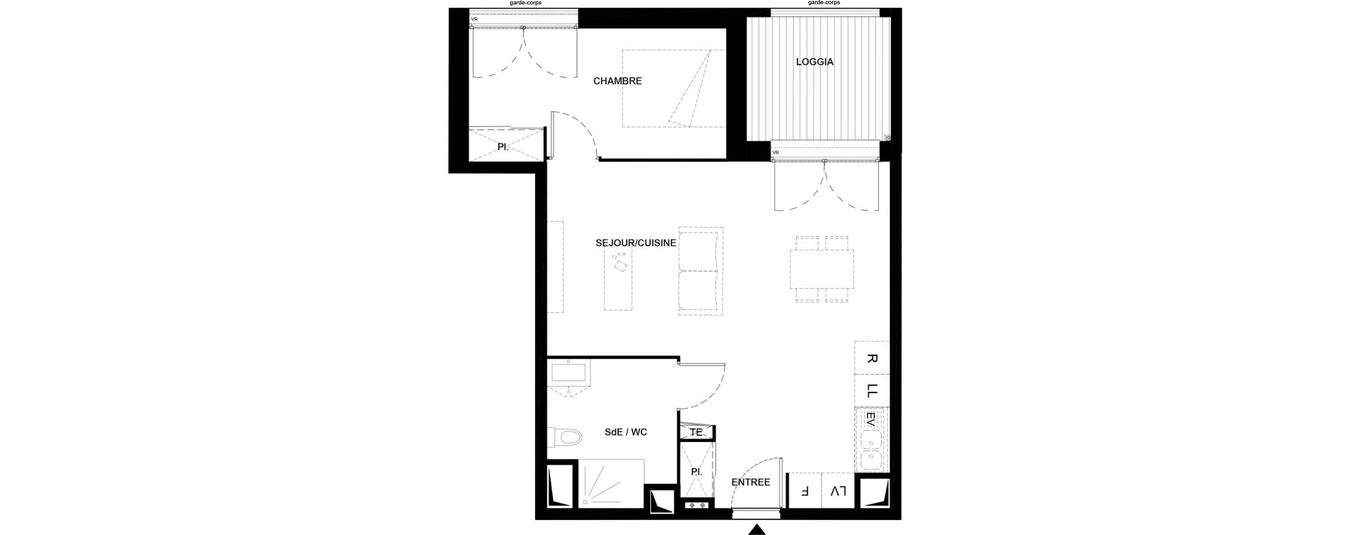 Appartement T2 de 49,01 m2 &agrave; Villenave-D'Ornon Domaine de geneste