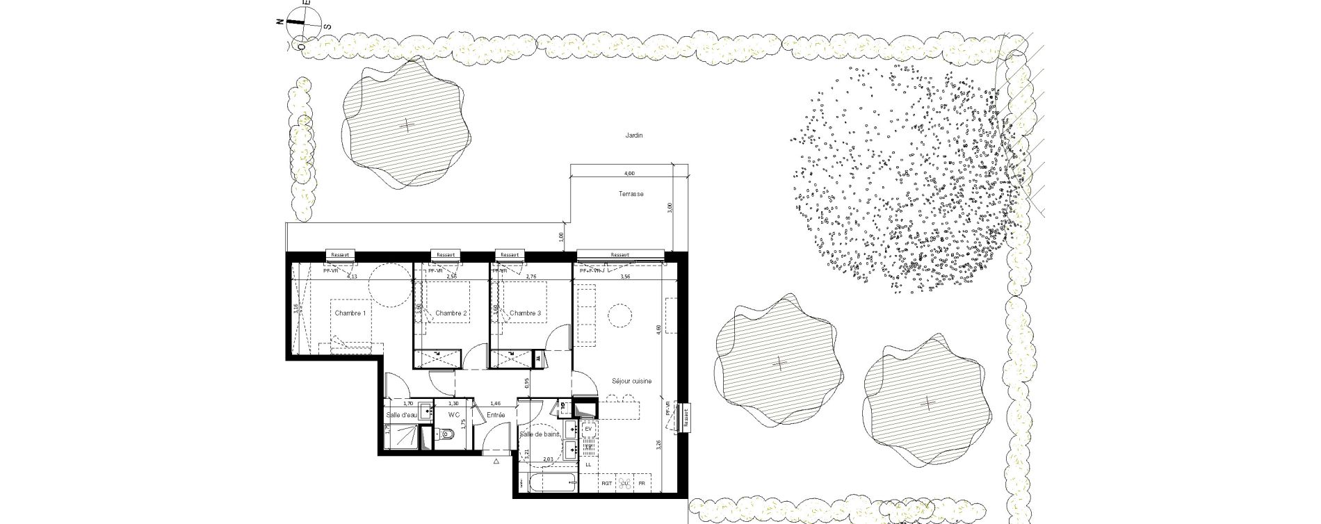 Appartement T4 de 79,09 m2 &agrave; Villenave-D'Ornon Centre