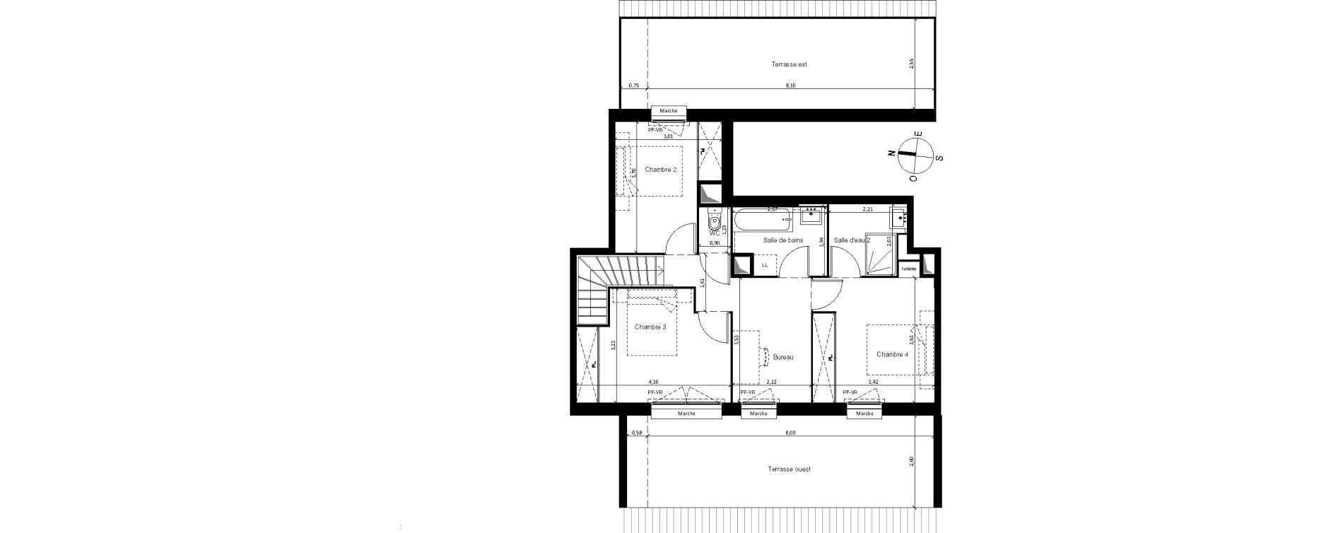 Duplex T5 de 121,36 m2 &agrave; Villenave-D'Ornon Centre