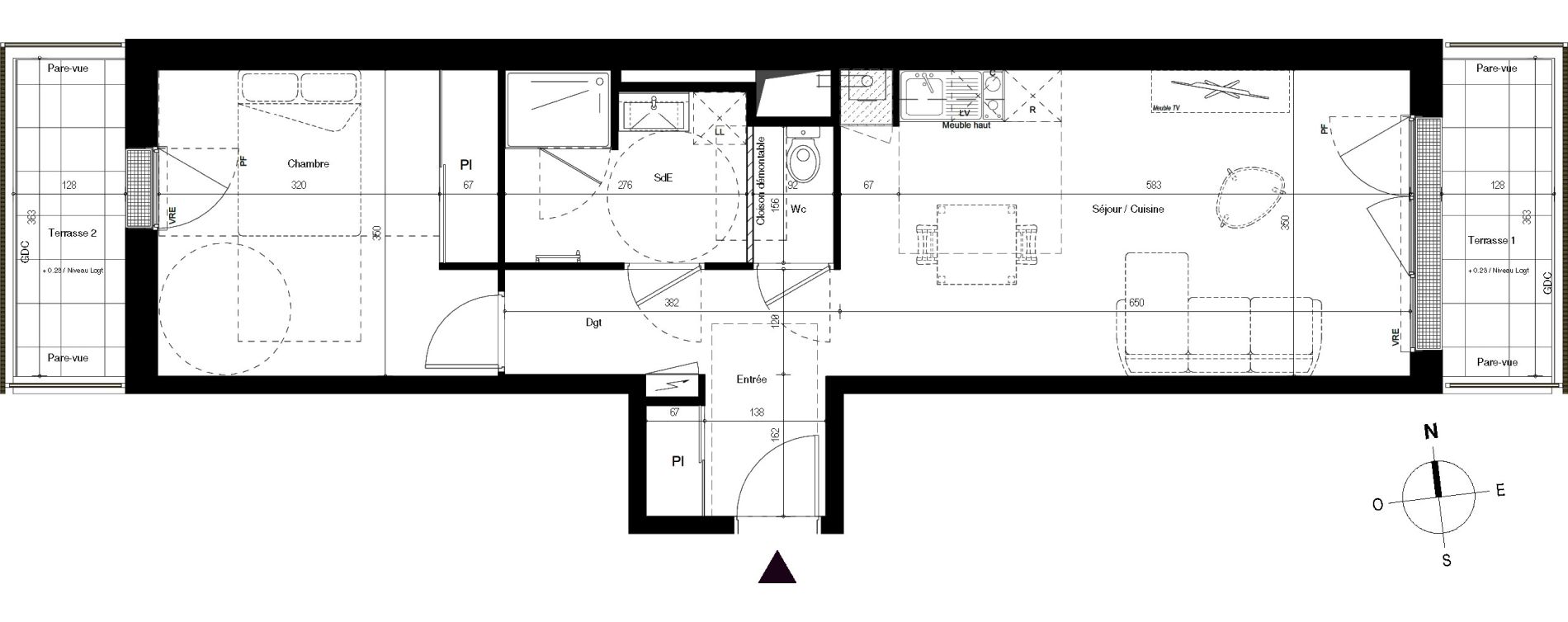 Appartement T2 de 51,07 m2 &agrave; Villenave-D'Ornon Centre