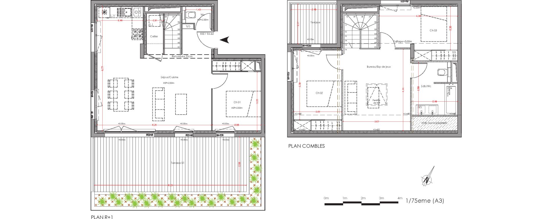 Duplex T4 de 87,18 m2 &agrave; Villenave-D'Ornon Centre