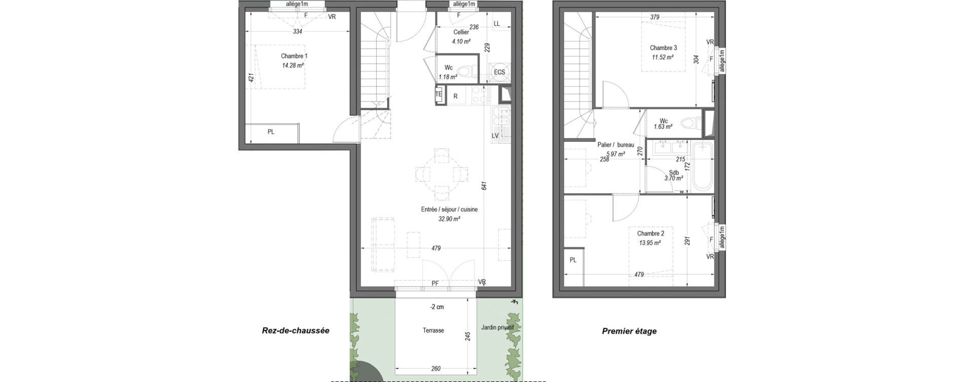 Maison T4 de 89,23 m2 &agrave; Villenave-D'Ornon Cl&eacute;menceau - pontac - sallegourde - pont langon