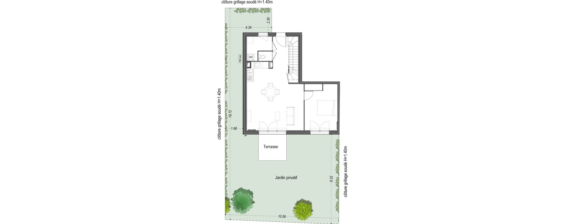 Maison T4 de 90,59 m2 &agrave; Villenave-D'Ornon Cl&eacute;menceau - pontac - sallegourde - pont langon