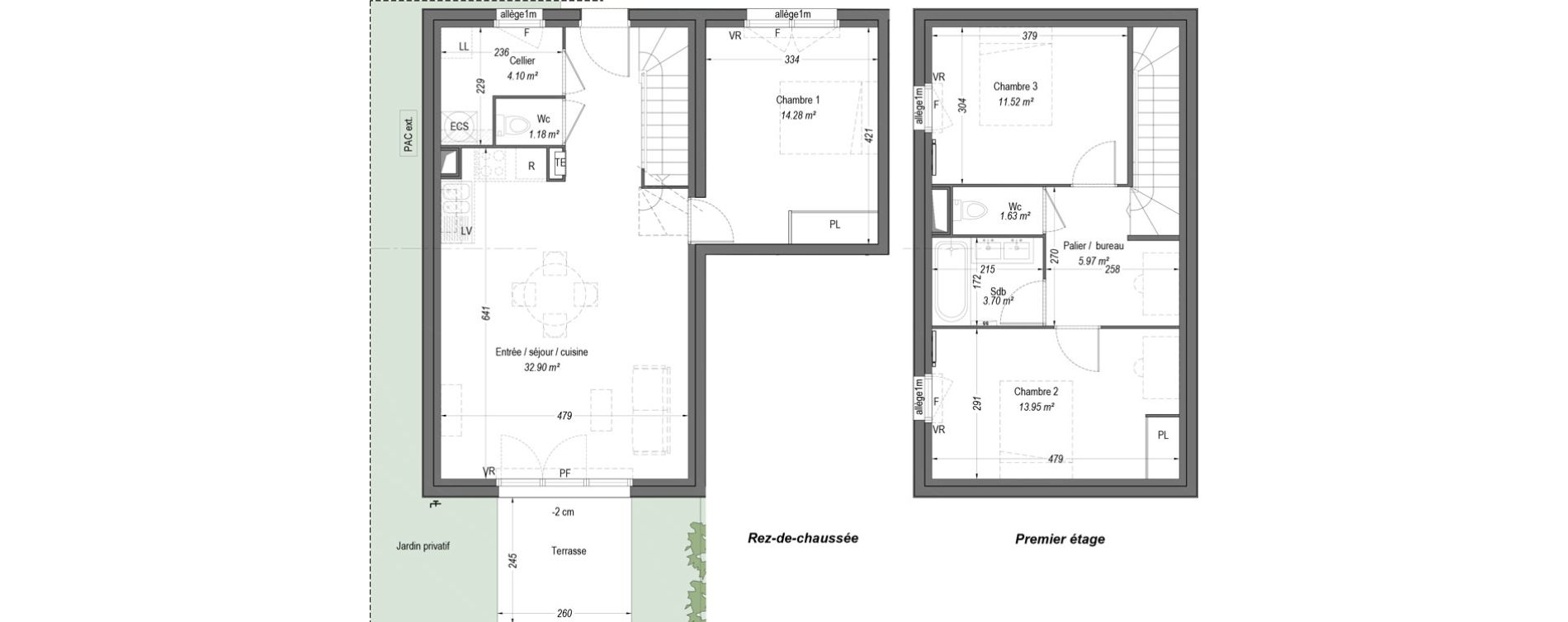 Maison T4 de 89,23 m2 &agrave; Villenave-D'Ornon Cl&eacute;menceau - pontac - sallegourde - pont langon