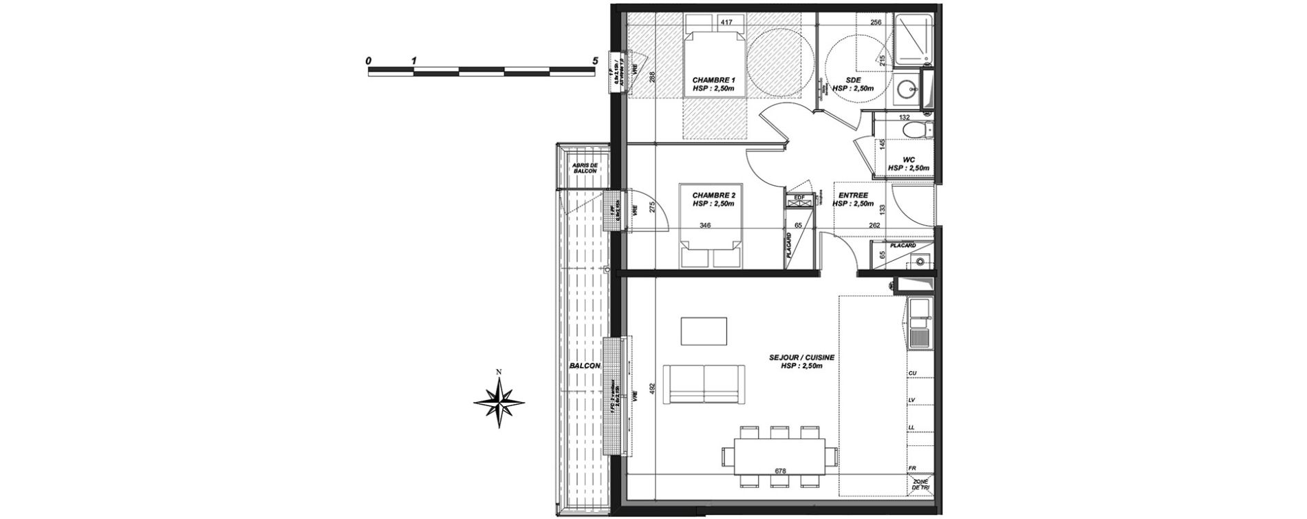 Appartement T3 de 71,57 m2 &agrave; Villenave-D'Ornon Villenave d ornon chambery
