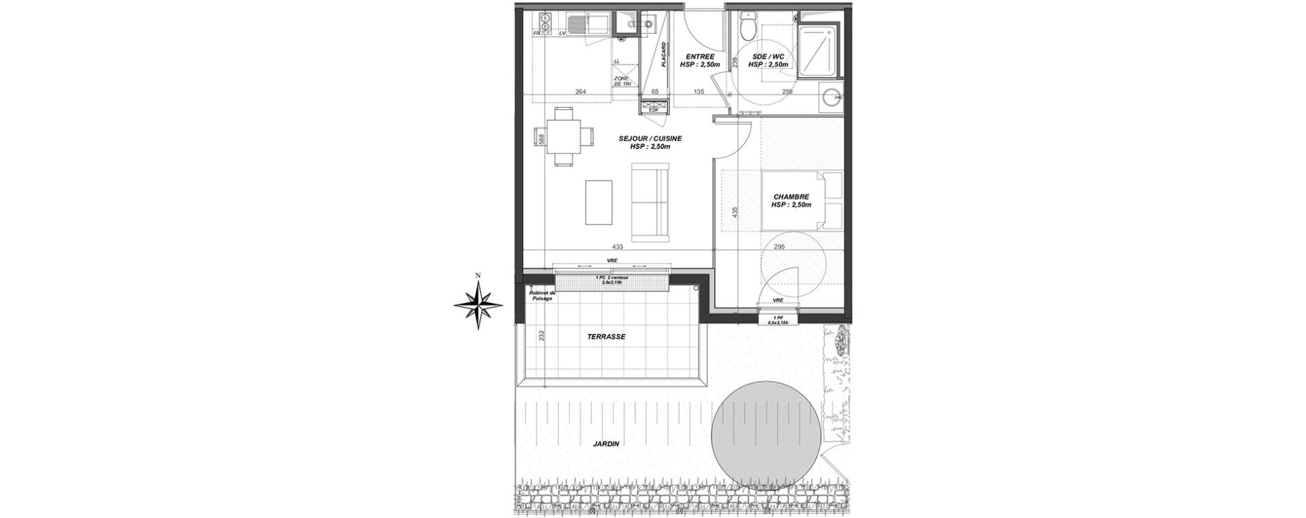 Appartement T2 de 44,85 m2 &agrave; Villenave-D'Ornon Villenave d ornon chambery