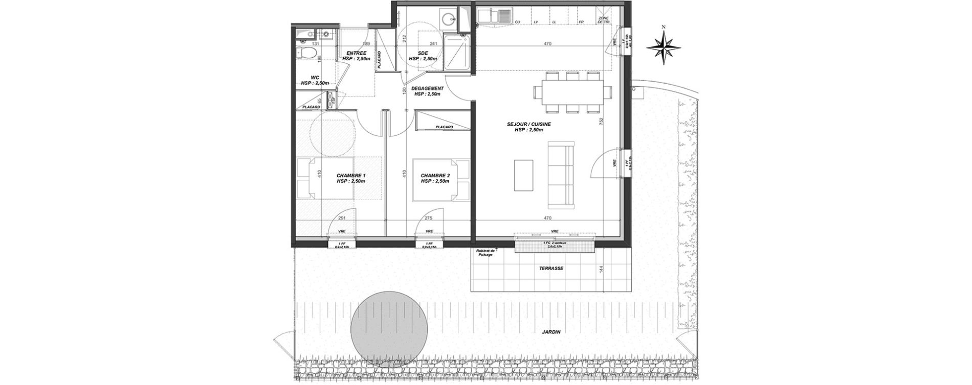 Appartement T3 de 75,58 m2 &agrave; Villenave-D'Ornon Villenave d ornon chambery