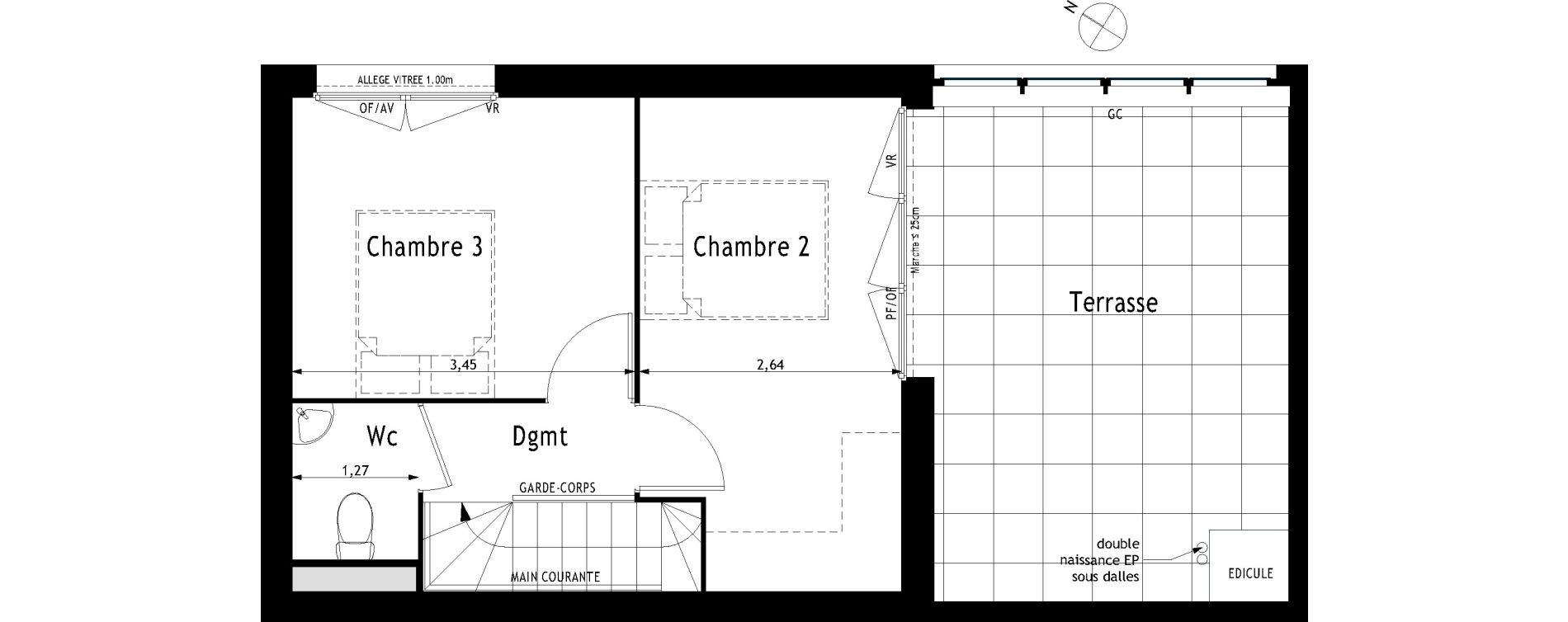 Duplex T4 de 73,62 m2 &agrave; Villenave-D'Ornon Centre