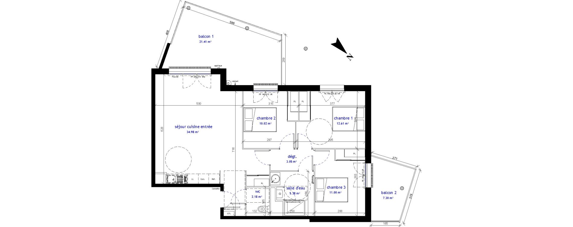 Appartement T4 de 79,22 m2 &agrave; Villenave-D'Ornon Centre