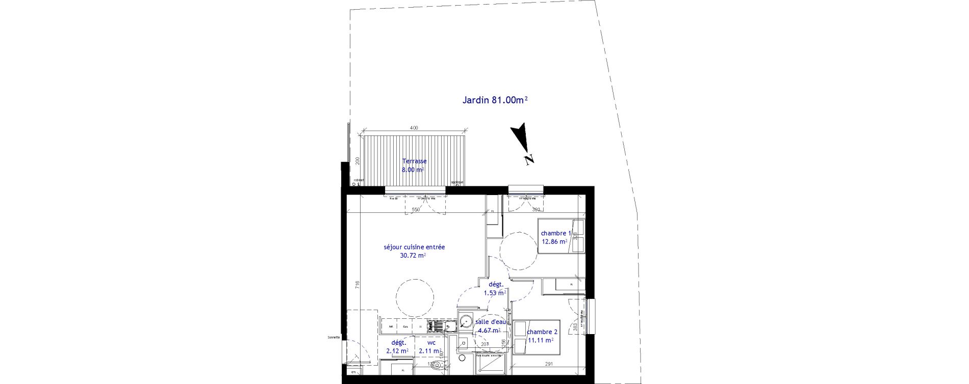 Appartement T3 de 65,12 m2 &agrave; Villenave-D'Ornon Centre