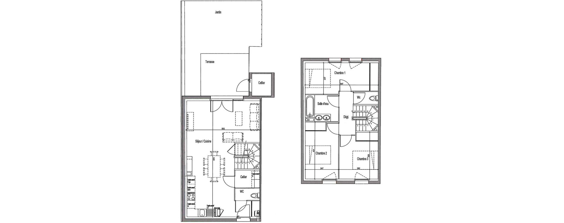 Maison T4 de 87,27 m2 &agrave; Villenave-D'Ornon Cl&eacute;menceau - pontac - sallegourde - pont langon